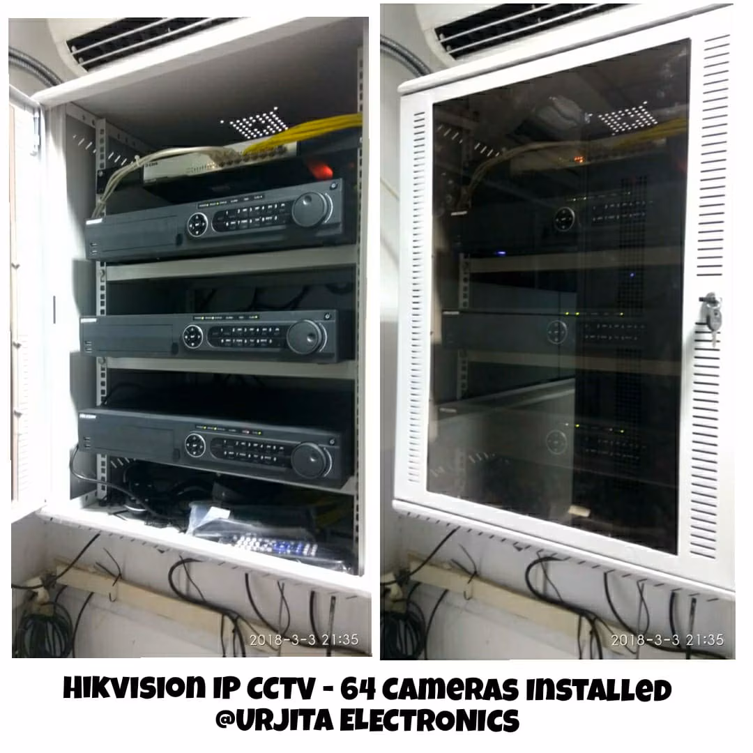 Hikvision IP CCTV 64 Cameras Installation